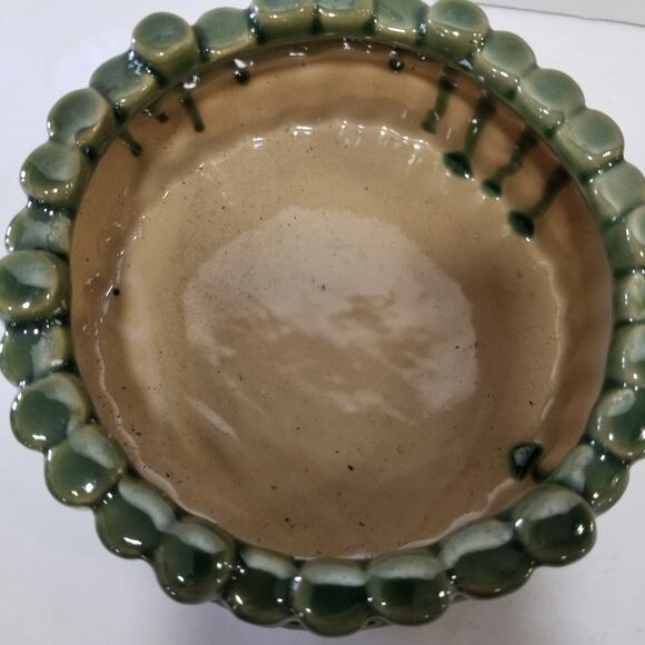 Vintage ceramic glazed bamboo flower holder B-641 (5.1350) - Picture 4 of 16